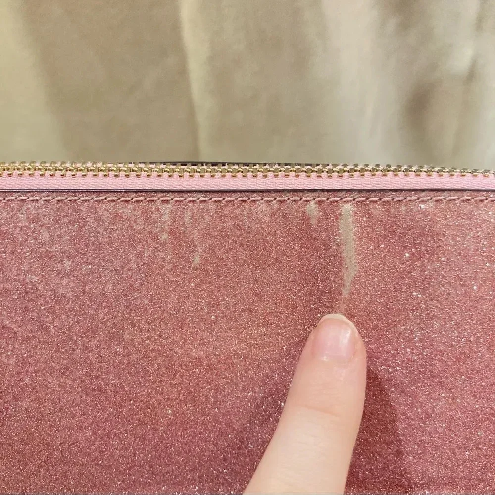 KATE SPADE Lola Glitter Tote & Wallet Pink Set